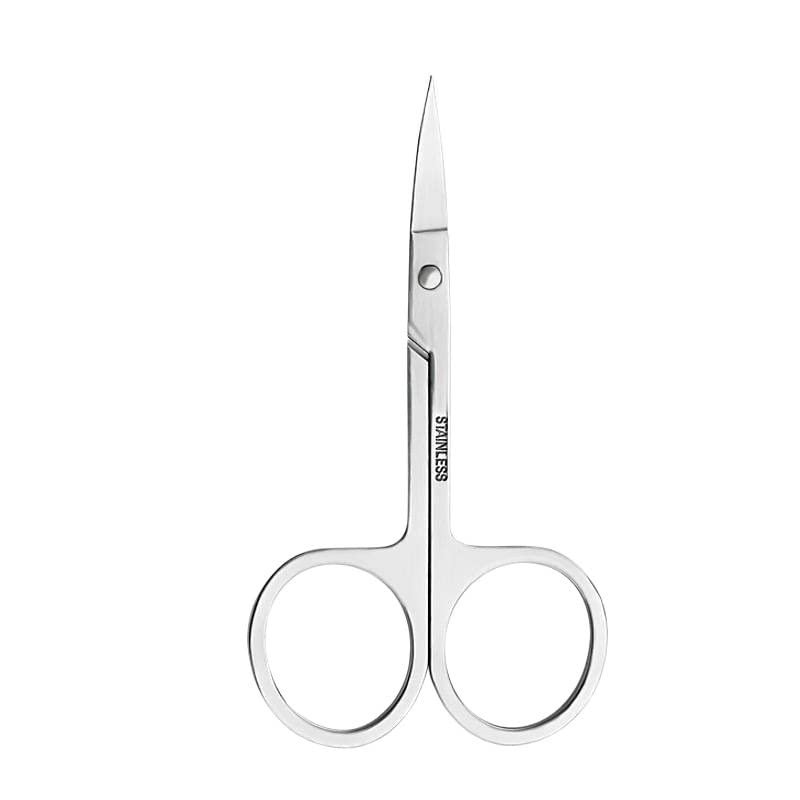 KLVN Facial Makeup Scissors Pointed Stainless Steel Beauty Scissors Multi-Model Round Professional Nose Eyebrow Beard Eyelash Trimmer(E)