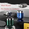 Upgrade Pocket Shaver Usb Mini Shavers,Mini Dual Head Electric Razor,Electric Mini Portable Razor,Pocket Size Washable Electric Shaver,Mini Razor For Men,For Home,Car,Trave (Silver) view 4