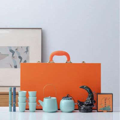 LYANZJUNG Ceramic tea set business gifts for anniversary celebrations to customers and employees