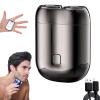 Upgrade Pocket Shaver Usb Mini Shavers,Mini Dual Head Electric Razor,Electric Mini Portable Razor,Pocket Size Washable Electric Shaver,Mini Razor For Men,For Home,Car,Trave (Gray) view 1