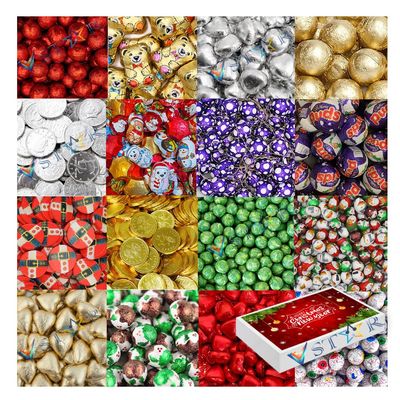 Christmas Party Wrapped Foiled Milk Chocolate MixPerfect for Christmas (250g) | Foiled Milk Chocolates with Box |