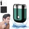 2024 New Upgrade Pocket Shaver USB Mini Shavers for Men, Mini Portable Electric Shaver, Rechargeable Waterproof Compact Electric Shaver, Double Head Razor (Green) view 1