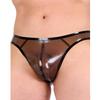 ABWL Transparent Black Latex Briefs for Men,Natural Rubber Men's Latex Thong,Suitable for Cosplay Club Costumes, Transparent, XL view 1