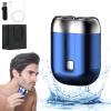 2024 New Upgrade Pocket Shaver USB Mini Electric Shaver, Portable, Waterproof, Double Head Razor (Blue) view 1