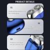 2024 New Upgrade Pocket Shaver USB Mini Electric Shaver, Portable, Waterproof, Double Head Razor (Blue) view 2