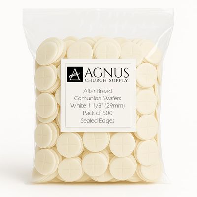 Altar Bread White 1 1/8" Pack of 500, Communion Wafers, Peoples Bread, Communion Hosts