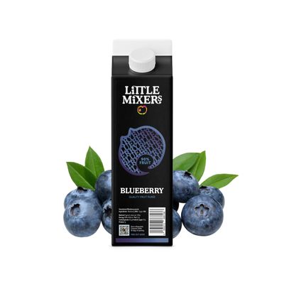 Little Mixers Blueberry Pure (1kg) | Real Fruit Puree for Cocktails, Desserts, and Baking | Ready-to-Use, Rich Natural Flavour