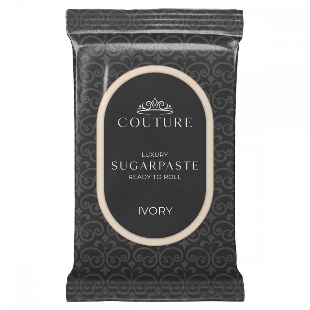 Couture Sugar Paste Ivory - Professional Quality Fondant Icing Smooth, Porcelain-like Sugar Paste Modelling Paste - 2.5kg