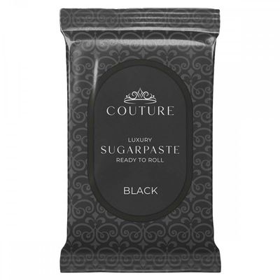 Couture Sugar Paste Black - Professional Quality Fondant Icing Smooth, Porcelain-like Sugar Paste Modelling Paste - 2.5kg