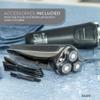 Bauer 38759 Men's Wet and Dry Rotary Shaver/Floating Triple Blades and Detachable Head/Cordless Function and USB Rechargeable view 4
