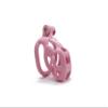 3D Modeling Chastity Cage Device with Lock & 5 curved Rings - Cobra Male chastitycage Men urethral in Pink (65 mm) view 1