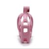 3D Modeling Chastity Cage Device with Lock & 5 curved Rings - Cobra Male chastitycage Men urethral in Pink (65 mm) view 2