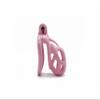 3D Modeling Chastity Cage Device with Lock & 5 curved Rings - Cobra Male chastitycage Men urethral in Pink (65 mm) view 3