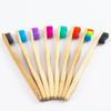 Bamboo Toothbrush, Ecological and 100% Biodegradable; Vegan-Friendly, BPA Free, FSC, Natural Bristles, 8 Colors, 100% Natural; Box Made from Recycled Paper view 1