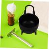 AUTSUPPL 1set Stainless Steel Shaving Brush Holder Bowl Stand Shaving Cup for Men for Organizing Grooming Tools Bathroom Practical for Daily Use view 2