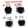 AUTSUPPL 1set Stainless Steel Shaving Brush Holder Bowl Stand Shaving Cup for Men for Organizing Grooming Tools Bathroom Practical for Daily Use view 3