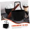 AUTSUPPL 1set Stainless Steel Shaving Brush Holder Bowl Stand Shaving Cup for Men for Organizing Grooming Tools Bathroom Practical for Daily Use view 4