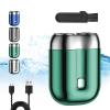 New Model Mini Dual-Head Electric Shaver, Mini Dual Head Electric Razor, Mini Razor for Men, Pocket Size Washable Electric Razor, Rechargeable Waterproof Compact Electric Shaver (Green) view 1