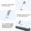 2 in 1 Rubber Broom with Built in Squeegee, Adjustable 120cm Stainless Steels Handle, Soft Push Broom for Pet Cat Dog Hair Removal Floor Brush for Carpet, Window, Tiles, Indoor Outdoor view 3