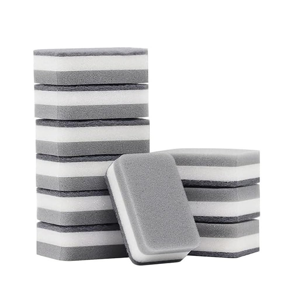 10PCS Kitchen Cleaning Sponge, Absorbent Kitchen Dishes Washing Up Sponges, Duty Scrub Sponges, Non-Scratch Cleaning Scrub Pads for Dishes Pots Pans