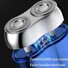 Mini Dual Head Electric Razor, 2025 New Upgrade Pocket Shaver USB Mini Shavers for Men, Mini Portable Electric Shaver, USB Rechargeable Waterproof Electric Razor, Pocket Size Wet & Dry Shaver (Silver) view 3