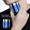 Mini Double Head Electric Shave, Upgrade Pocket Shaver USB Mini Shavers for Men, Mini Portable Electric Shaver, 2 Head Travel Shaver, Wet Dry Rechargeable Razor for Travel & Home (Silver) view 3