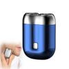 Mini Double Head Electric Shave, Upgrade Pocket Shaver USB Mini Shavers for Men, Mini Portable Electric Shaver, 2 Head Travel Shaver, Wet Dry Rechargeable Razor for Travel & Home (Blue) view 1