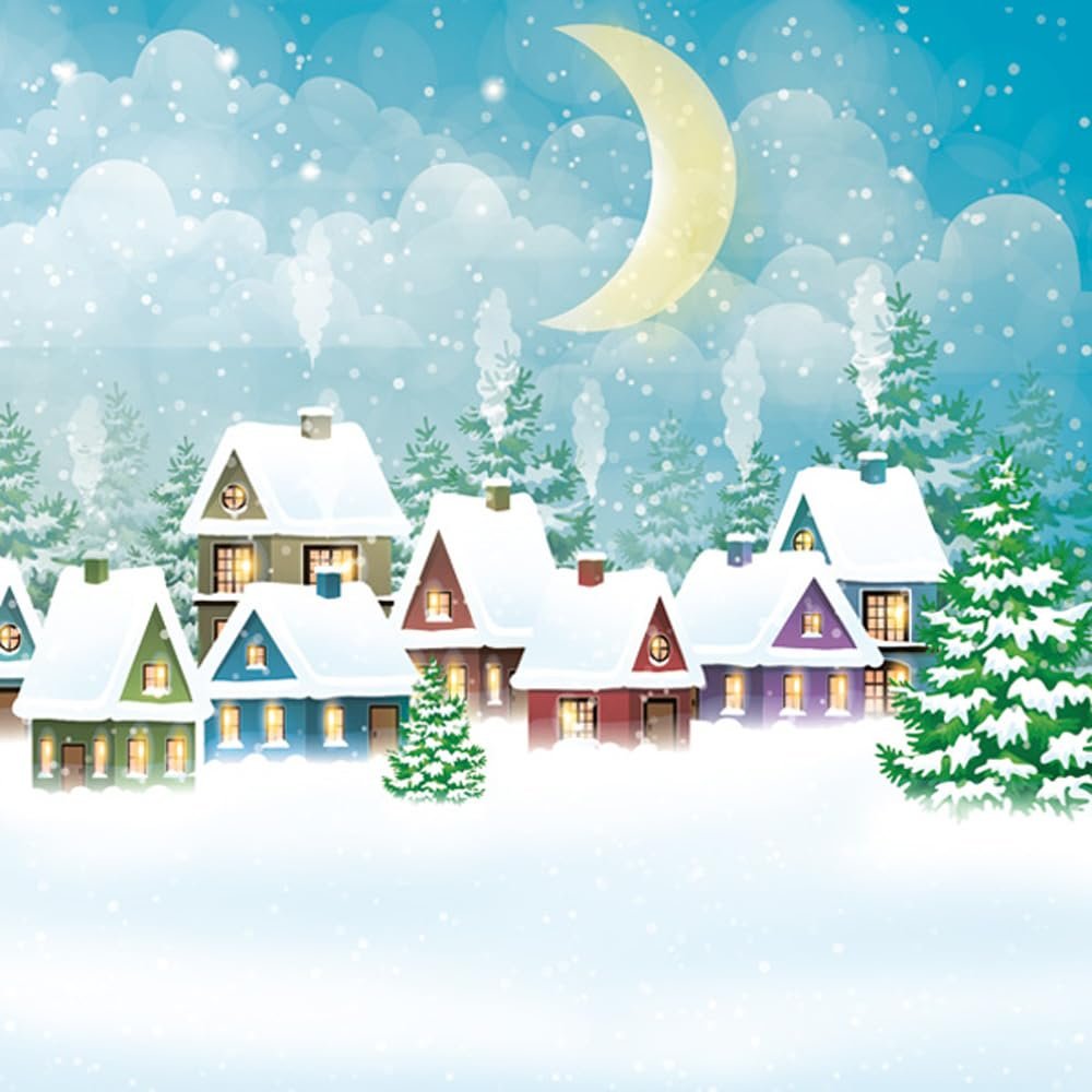 3-Ply Daisy Xmas Decoupage Tissue Paper Napkins Decorative Christmas Serviettes 33cm x 33cm - Pack of 20 (Snowy Village Scene)