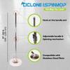 CICLONE ISPINMOP Stainless Steel Mop Handle 61" to 70" Long - Heavy Duty Spin Mop Replacement Stick - Commercial & Industrial Use Suitable for Home, Office, Hospitals, Hotels for Floor Cleaning view 3