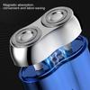 Mini Dual Head Electric Razor, 2025 New Upgrade Pocket Shaver USB Mini Shavers for Men, Electric Razor for Men, Rechargeable Wet Dry Shaver, Electric Shavers for Home, Travel (Silver) view 4