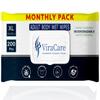 200 Biodegradable Adult Wipes - Intimate & Body Wipes With Aloe Vera | Extra Large Size 34 x 20 cm view 1