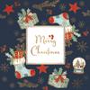 3-Ply Daisy Xmas Decoupage Tissue Paper Napkins Decorative Christmas Serviettes 33cm x 33cm - Pack of 20 (Merry Christmas Background) view 1
