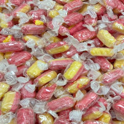GARDEN GLAZE Rhubarb and Custard Hard Boiled Sweets - Individually Wrapped - Perfect for Sharing, Parties, Christmas (1 kilo bulk bag)