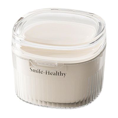 Denture Bath Case - PP Denture Cleaning Box | Transparent Braces Cleaning Box, Drainage Holes Denture Bath Container, Excellent Quality Braces Cleaning Case for Braces Dentures
