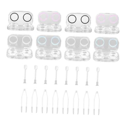 NULYLU Portable Containers Sealing Eye Contacts Case for Halloween Holder Glasses Case for Multiple