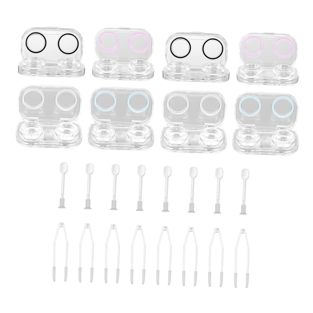 NULYLU Portable Containers Sealing Eye Contacts Case for Halloween Holder Glasses Case for Multiple