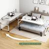 Overbed Table Over Bed Table Computer Laptop Table Overbed Table With Wheels Height Adjustable Computer Desk Standing Workstation Food Tray Desk view 3