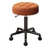 Adjustable Height Rolling Stool with Wheels for Clinic Salon Studio Orange Hydraulic Swivel Stool view 1