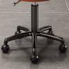 Adjustable Height Rolling Stool with Wheels for Clinic Salon Studio Orange Hydraulic Swivel Stool view 3
