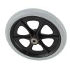 2 PCS Wheelchair Wheels Replacement 8 Inch PU Solid Metal Bead Bearing Electric Wheelchair Wheels Gray, Tailored to Fit, Reduce Noise and Vibration for a Quieter and Smoother view 1