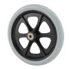 2 PCS Wheelchair Wheels Replacement 8 Inch PU Solid Metal Bead Bearing Electric Wheelchair Wheels Gray, Tailored to Fit, Reduce Noise and Vibration for a Quieter and Smoother view 3