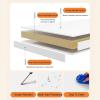 115-210cm Overbed Table with 4 Wheels, Standing Workstation Bed Table Adjust Height 65-95cm Computer Desk Food Tray Desk Rolling Medical Table for Home and Hospital view 4