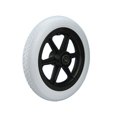 12 inch rubber wheelchair wheel - wear-resistant PU replacement wheel; wheelchair accessories; replacement wheel grey solid tire; non-slip wheelchair replacement accessories A,30 * 30 * 4.6cm