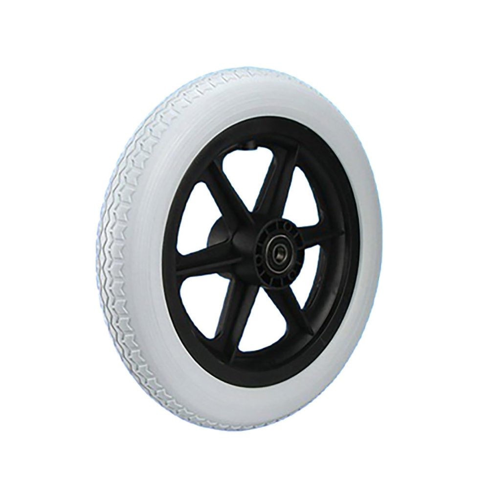 12 inch rubber wheelchair wheel - wear-resistant PU replacement wheel; wheelchair accessories; replacement wheel grey solid tire; non-slip wheelchair replacement accessories A,30 * 30 * 4.6cm