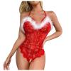 WILLBEST stockings and suspenders set plus size black zip up bodysuit black suspender belt and stockings set girdles bobystocking woman underwear underwear party wedding night jumpsuit christmas sexy view 1