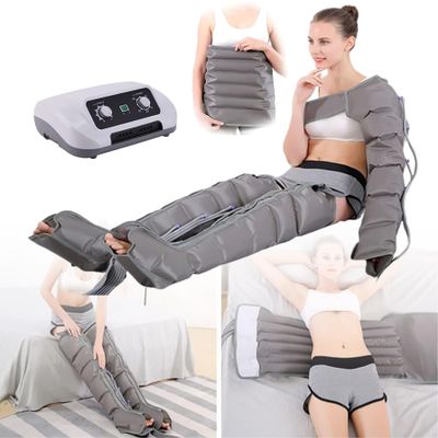 6 Cavity Lymphatic Drainage Leg Massager - Air Pressure Regulation + Timing Function, for Circulation Arm/Leg/Waist/Wraps Foot Ankles/Calf Massage Machine