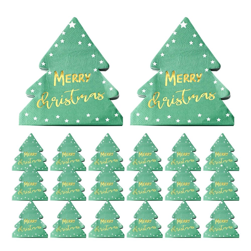 Christmas Tree Napkins, Guest Napkins, Hotel Restaurant Kitchen Napkins