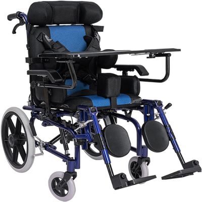 PRUTUHEO Adult wheelchair Elderly paralysis high back reclinable folding trolley scooter wheelchair with dining table wheelchair