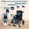 PRUTUHEO Adult wheelchair Elderly paralysis high back reclinable folding trolley scooter wheelchair with dining table wheelchair view 3