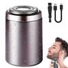 Purple Portable Mini Electric Shaver, USB Rechargeable Waterproof Razor for Men, Pocket Size view 1